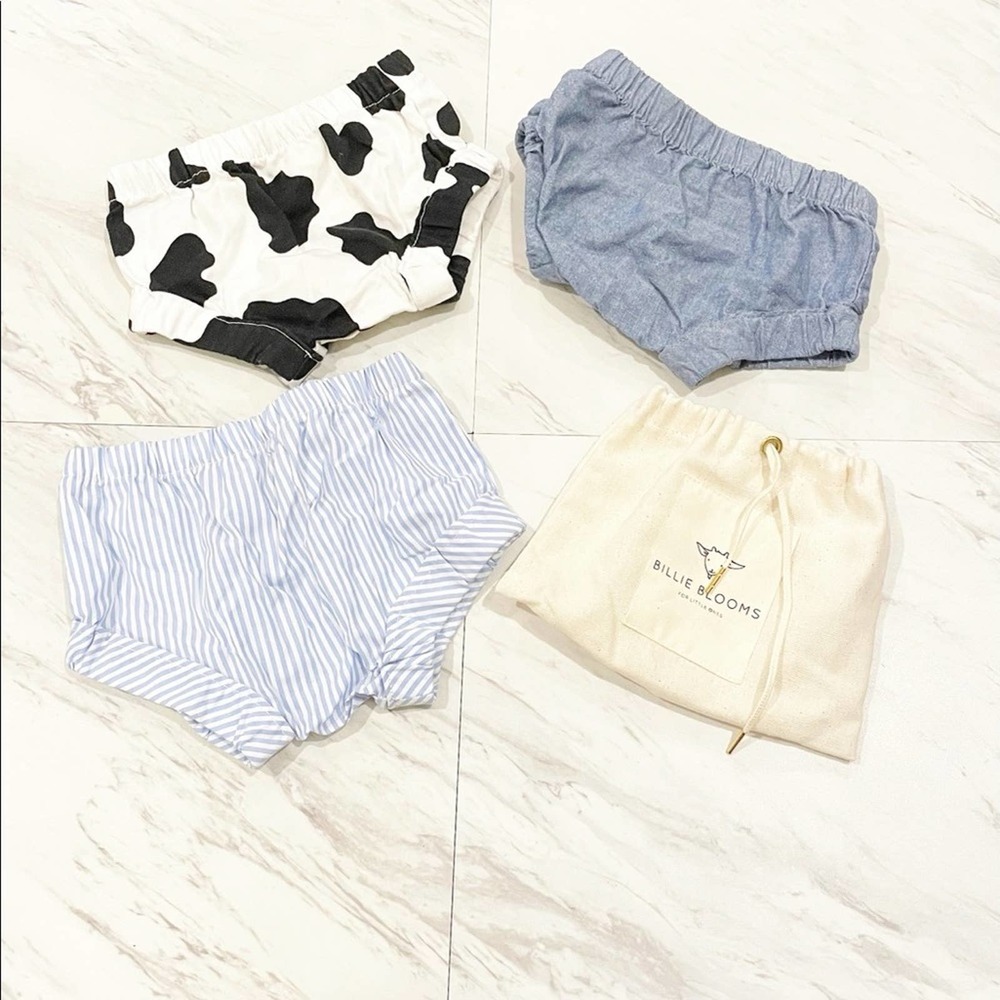 Billie Blooms Baby Bloomers 3 Pack and Canvas Bag